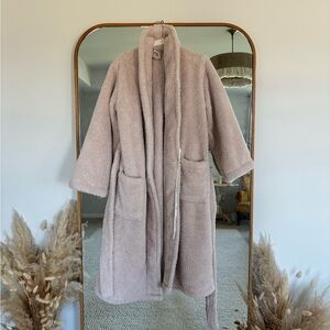 Pottery Barn Cozy Comfort robe in Champagne Blush